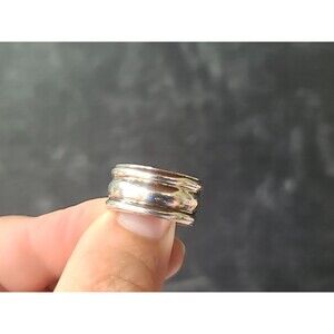 925 Sterling Silver Wide Band Ring, SIZE US 8 Vintage Mexico
